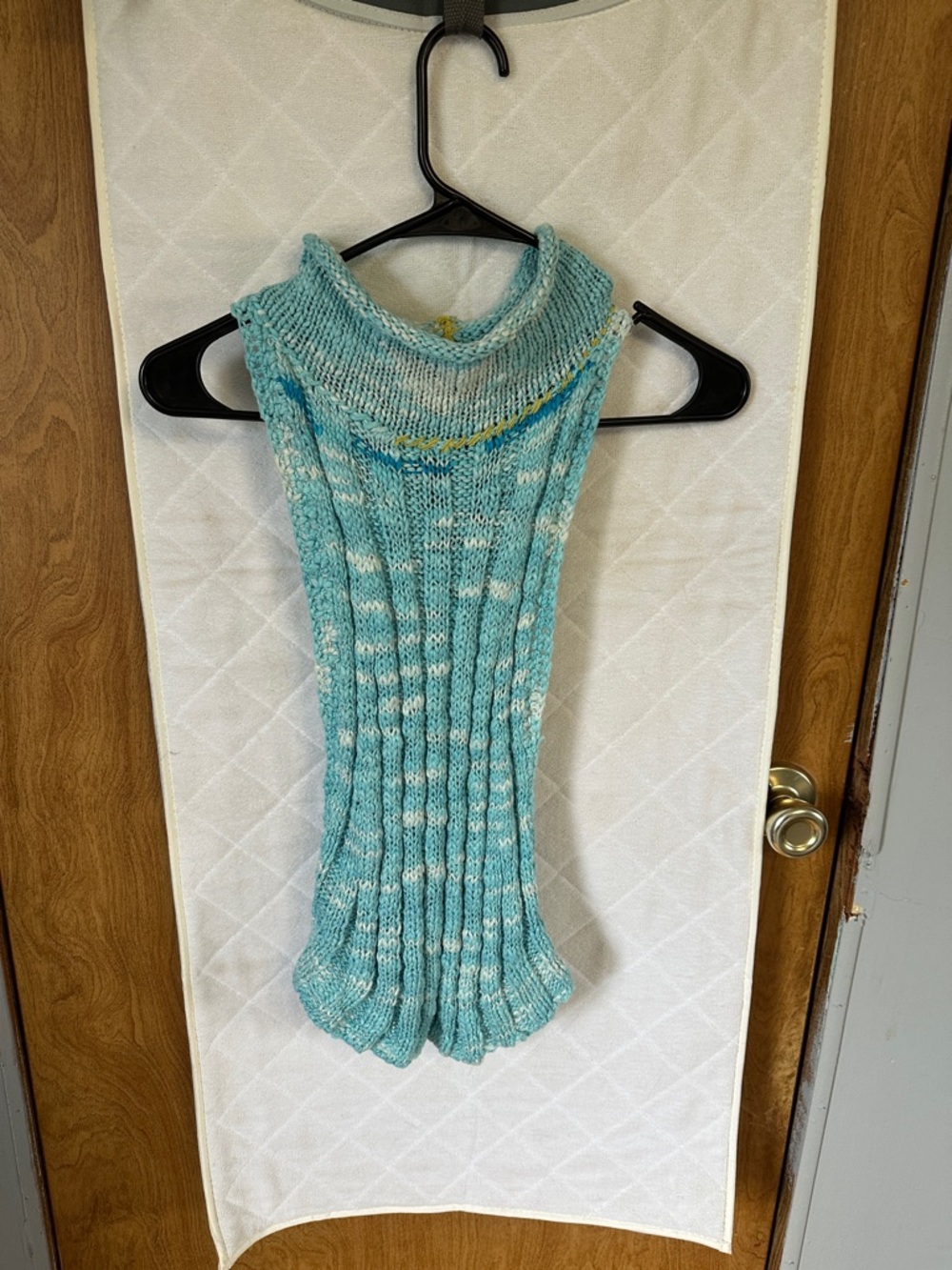 Free People Aqua Blue Knit Tank Top